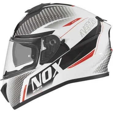 NOX - Integralhelm - N918 Meta - Wei und Rot