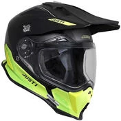 Motorcycle Adventure Мотошлем in Just1 J14-F ELITE Fiber Black Yellow Fluo