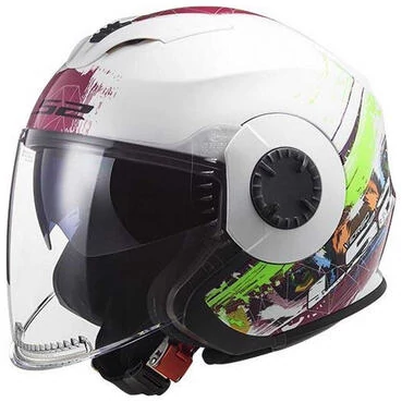 LS2 OF570 Verso Spring Open Face Helmet Бело-розовый