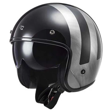 LS2 OF601 Bob II Lines Open Face Helmet Black / Jeans