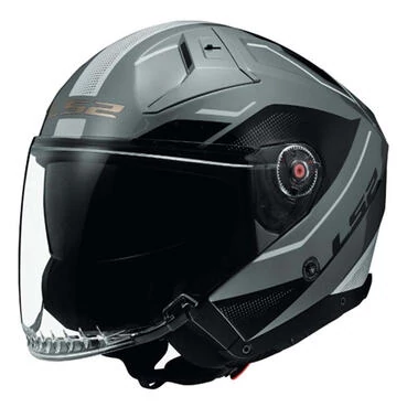 LS2 OF603 Infinity II Veyron Open Face Helmet Gloss Grey / White