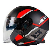 AXXIS OF504SV Mirage SV Damasko B5 Open Face Helmet Красный