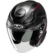 Hjc F31 LUDI MC1SF Jet Motorcycle Helmet Matt Black Red