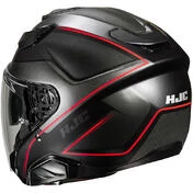 Hjc F31 LUDI MC1SF Jet Motorcycle Helmet Matt Black Red