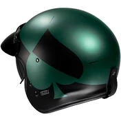 Motorcycle Helmet Jet Custom Hjc V31 KUZ MC4SF Matt Black Green