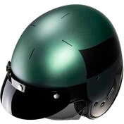 Motorcycle Helmet Jet Custom Hjc V31 KUZ MC4SF Matt Black Green
