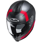 Full Face Double Visor Motorcycle Helmet HJC C70 EURA MC1SF Black Red Matt
