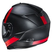 Full Face Double Visor Motorcycle Helmet HJC C70 EURA MC1SF Black Red Matt