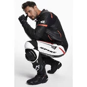 Spyke MISANO RS Black Black Leather Motorcycle Pants With Slider
