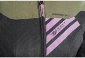 Motorcycle Jacket for Woman in Perforated Fabric Ixon ORION LADY Black Khaki Pink