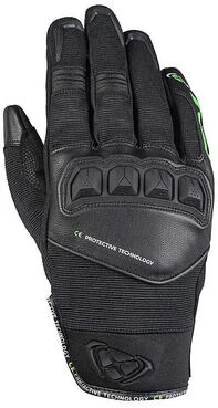Ixon RS RUN Leather and Fabric Motorcycle мотоперчатки Black Green