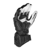 Berik G-195109-BK Leather Motorcycle Gloves Black Black White