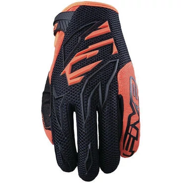 Five MXF3 Motorcycle мотоперчатки Black Orange Fluo