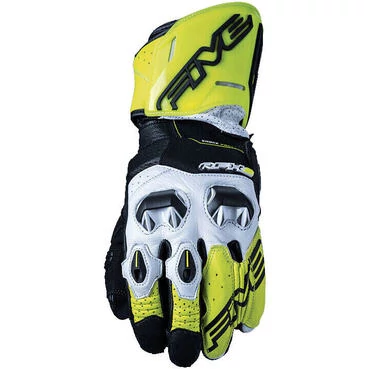 Five RFX2 Motorcycle мотоперчатки Yellow Fluo Black White