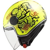 Jet Moto Helmet Ls2 OF558 SPHERE LUX Skater Yellow Fluo