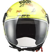 Jet Moto Helmet Ls2 OF558 SPHERE LUX Skater Yellow Fluo