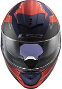 Full Face Motorcycle Helmet Double Visor Ls2 FF390 BREAKER Beta Red Blue Matt