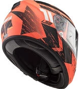 Integral Motorcycle Helmet Ls2 FF397 Vector Hunter Black Opaque Orange