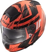 Integral Motorcycle Helmet Ls2 FF397 Vector Hunter Black Opaque Orange