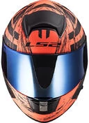 Integral Motorcycle Helmet Ls2 FF397 Vector Hunter Black Opaque Orange