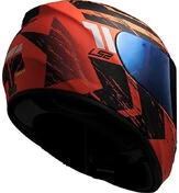 Integral Motorcycle Helmet Ls2 FF397 Vector Hunter Black Opaque Orange