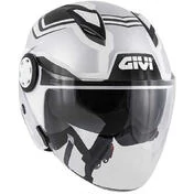 Givi 12.3 STRATOS Shade Jet Motorcycle Helmet White Silver Titanium