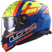 Full Face Motorcycle Helmet Ls2 FF800 STORM Replica SAVADOR Blue Yellow Fluo