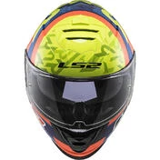 Full Face Motorcycle Helmet Ls2 FF800 STORM Replica SAVADOR Blue Yellow Fluo