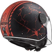 Jet Motorcycle Helmet Ls2 of558 SPHERE LUX Snake Black Matte Red