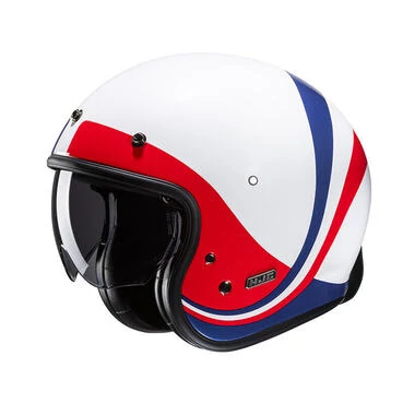 Hjc V31 Emgo Мотошлем White Blue Red Белый