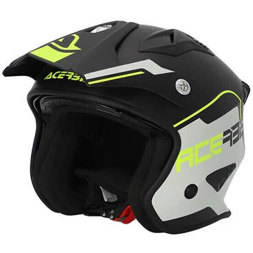 Acerbis Aria 2206 Jet Motorcycle Мотошлем Black Yellow Fluo