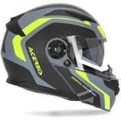 Modular Motorcycle Helmet Double Approval P / J Acerbis REDERWEL Matt Yellow Gray