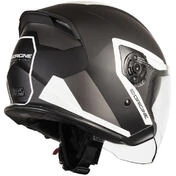 Dual Visor Motorcycle Helmet Jet PALIO 2.0 Origin Techy White Matt Black