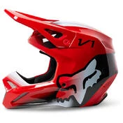Fox Youth V1 Toxsyk Helmet Red Fluo Красный
