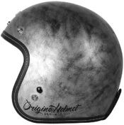 Helmet Moto Jet Origin Primo Vintage Custom Scacco Silver Matt