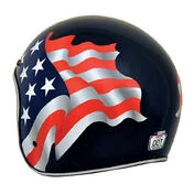 Moto Jet Custom AFX FX-76 Flag Black Freedom