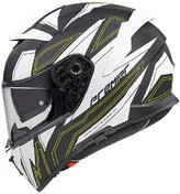 DEVIL EL Y BM Premier Integral Motorcycle Helmet White Black Matt Green