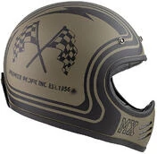 Vintage Premier MX BTR Military Green BM Matte Motorcycle Helmet