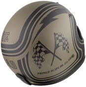 Vintage Premier MX BTR Military Green BM Matte Motorcycle Helmet