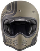 Vintage Premier MX BTR Military Green BM Matte Motorcycle Helmet