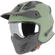 Мотошлем Moto Jet Astone ELEKTRON Matt Green Removable Menotoniera