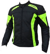 Moto jacket Technical fabric In Prexport OASY Black Fluorescent Yellow Raincoat