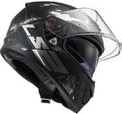 Full Face Motorcycle Helmet Double Visor Ls2 FF390 BREAKER Deft Black Titanium Matt
