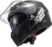 Full Face Motorcycle Helmet Double Visor Ls2 FF390 BREAKER Deft Black Titanium Matt