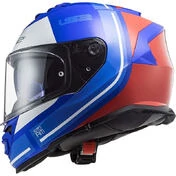 Full Face Motorcycle Helmet Double Visor Ls2 FF800 Storm SLANT Blue Orange Fluo