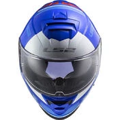 Full Face Motorcycle Helmet Double Visor Ls2 FF800 Storm SLANT Blue Orange Fluo