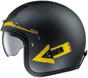 Motorcycle Helmet Jet HJC FG-70S Fiber Tales MC-3F Black Yellow