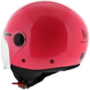 Moto Jet Helmet Mt Helmets STREET S Solid A8 Glossy Pink 22.06