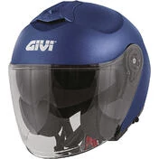Motorcycle Мотошлем Jet Givi X.22 Planet Single Color Double Matt Blue визор