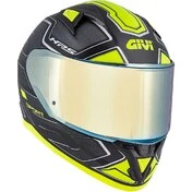 Integral Motorcycle Helmet Givi 50.6 Sport Deep Black Yellow Fluo Double Visor